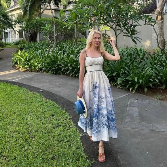 Zimmermann Dresses & Skirts - Zimmermann Wylie Printed Linen Midi Dress